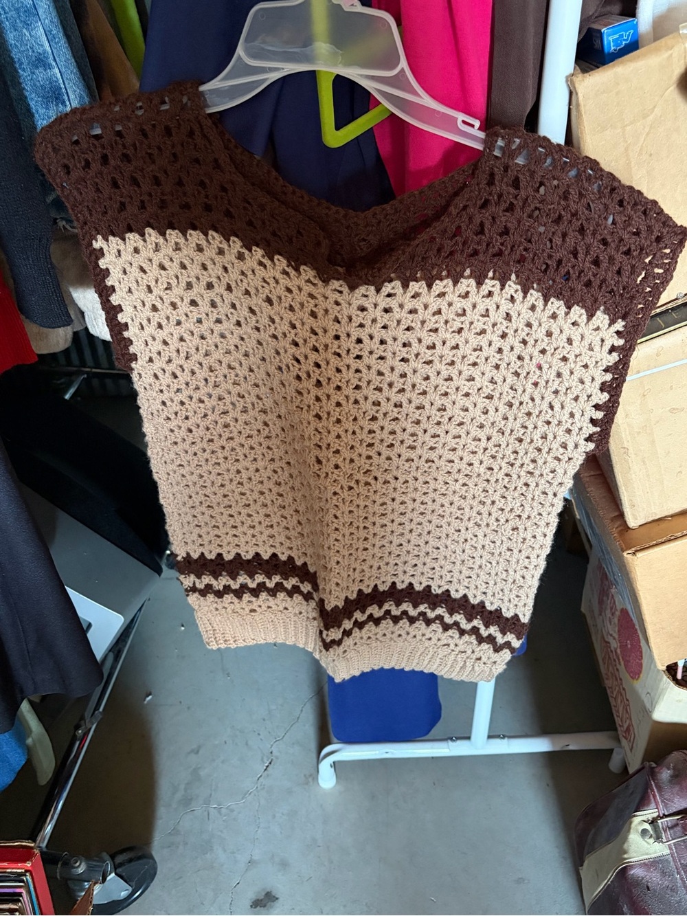 Women’s Vintage Crocheted Sweater Vest